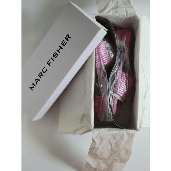 💖 MARC FISHER Casaly Embellished Pink Sandals MSRP $99 SIZE 6,5 NEW IN BOX - Picture 3 of 16